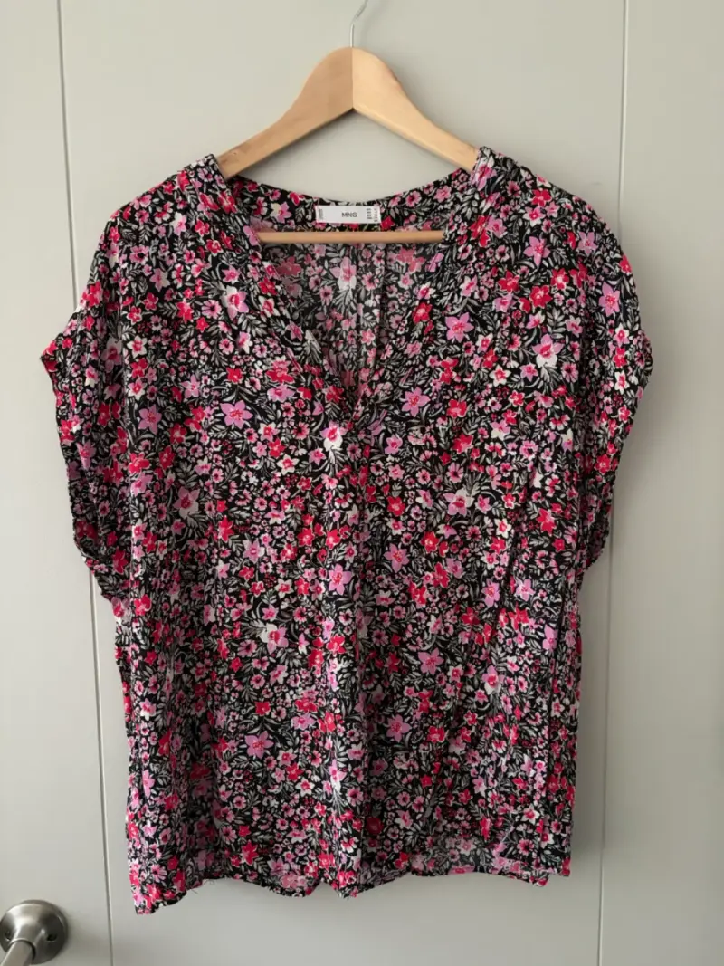 Blusa floral de mujer Mango talla XL - 1