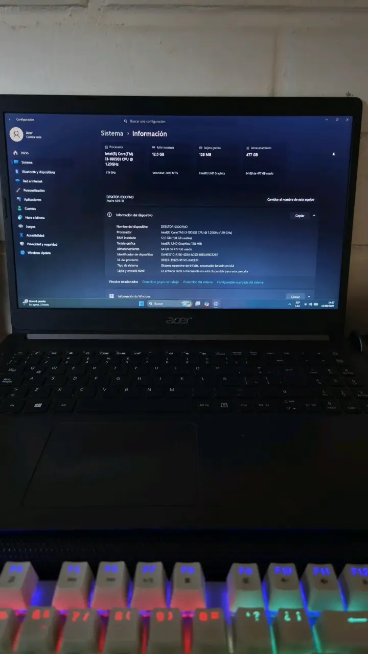 Acer Aspire 5 A515-55 - 12 GB RAM - SSD 512 GB - 2