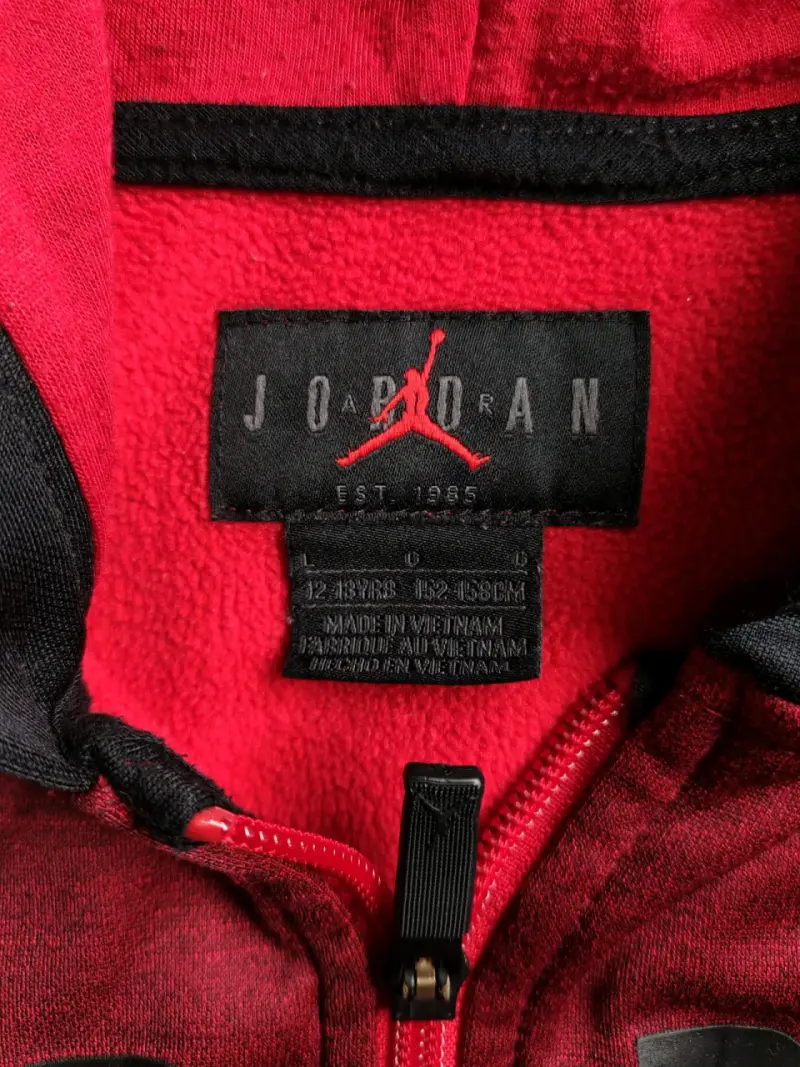 Polerón con capucha Jordan rojo y negro para niños - 4