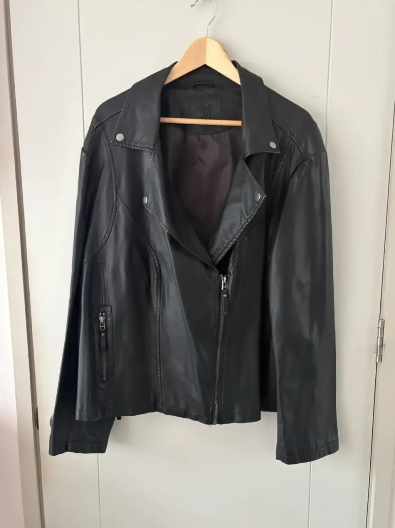 Chaqueta de cuero negra Max Studio - 1