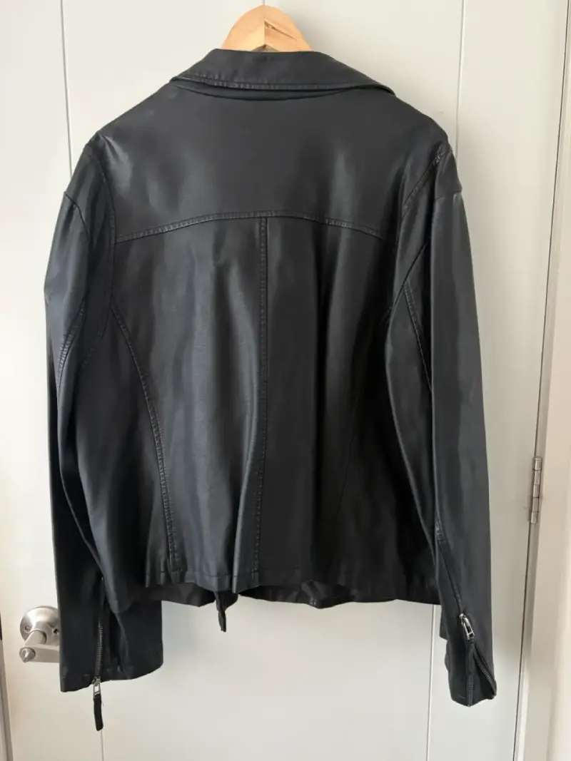 Chaqueta de cuero negra Max Studio - 3