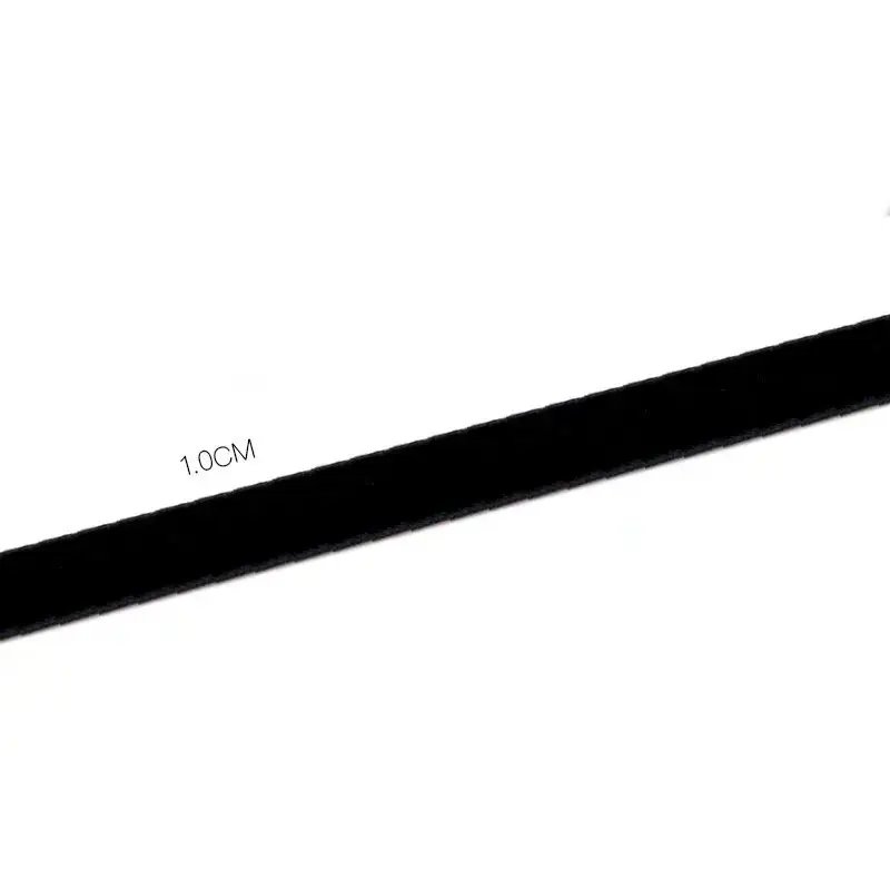 Collar choker negro con cadena dorada - 2