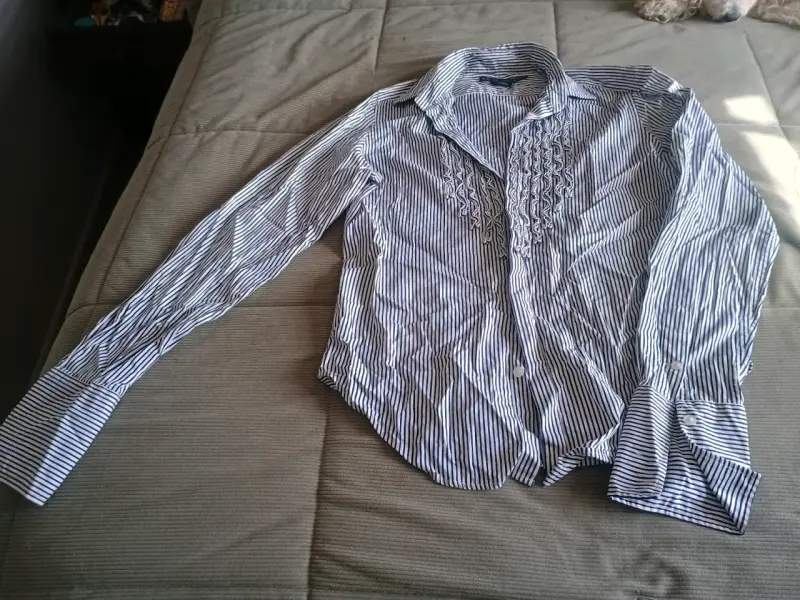 Camisa a rayas azul y blanca Ralph Lauren para hombre - 3