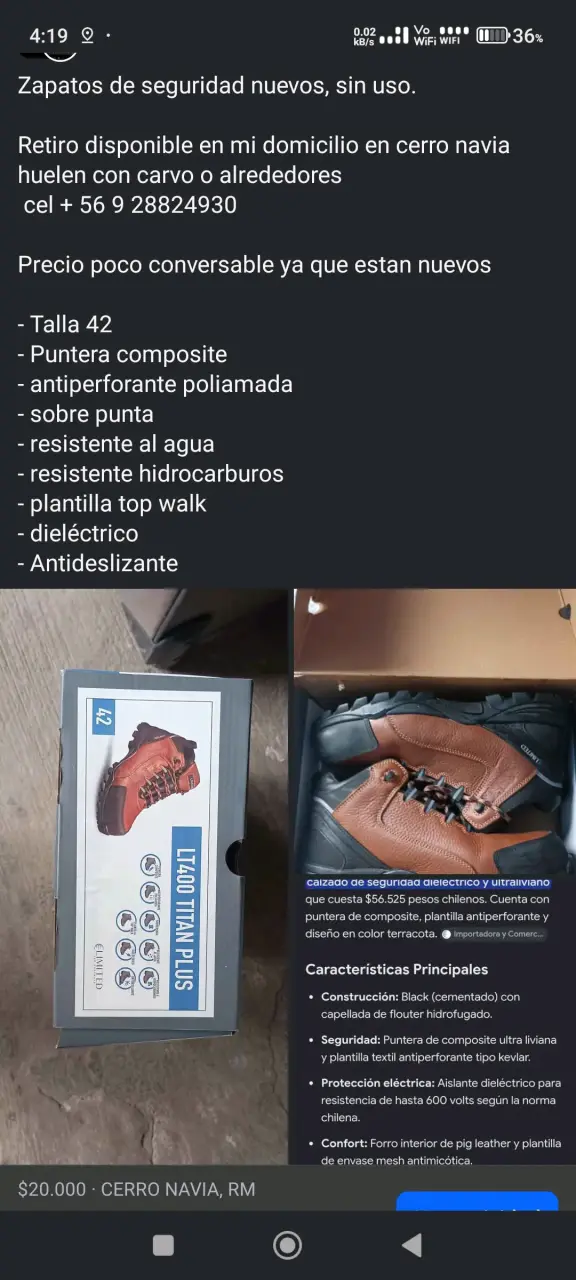 Zapatos de seguridad LT400 Titan Plus nuevos - 1