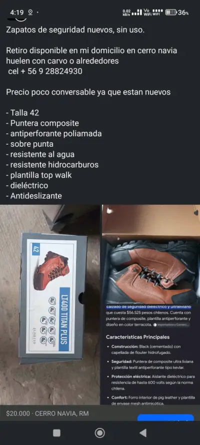 Zapatos de seguridad LT400 Titan Plus nuevos - miniatura 1