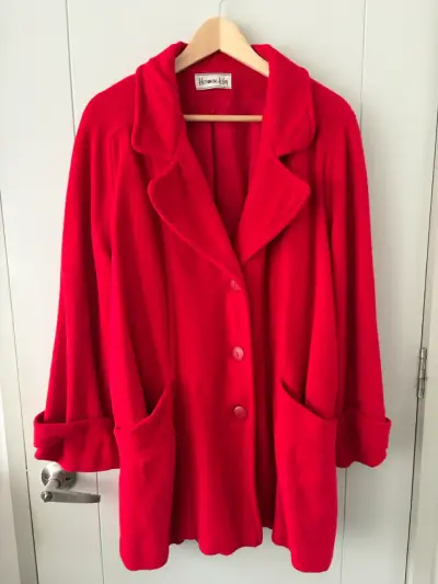 Abrigo rojo 70% lana - miniatura 1
