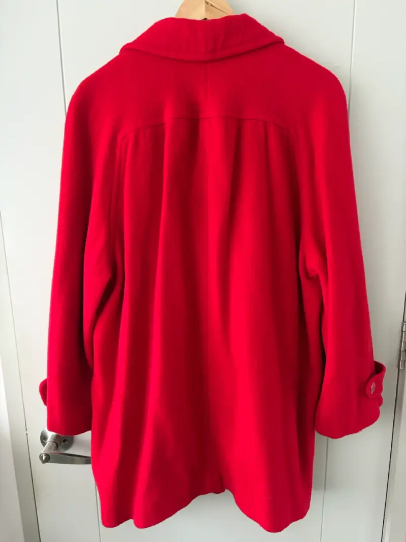 Abrigo rojo 70% lana - 3