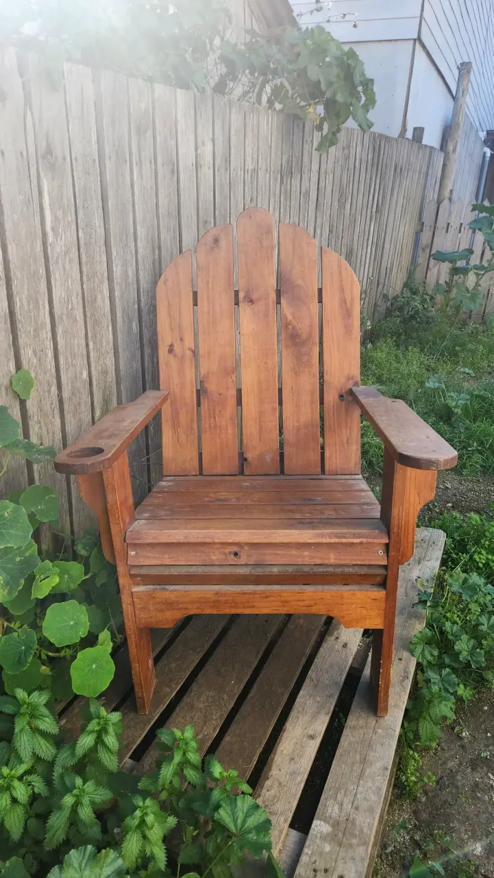Silla Adirondack de Madera para Jardín - 2