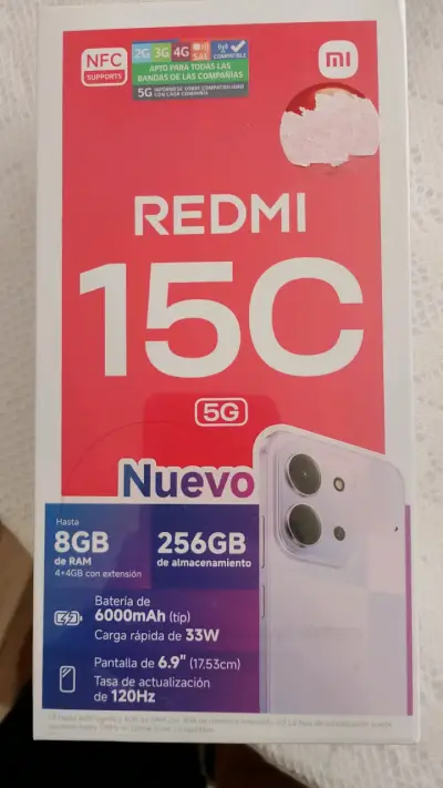 Smartphone Xiaomi Redmi 15C 5G 256GB Negro - miniatura 1