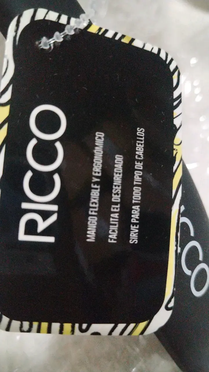 Cepillo para cabello Ricco negro ergonómico - 3
