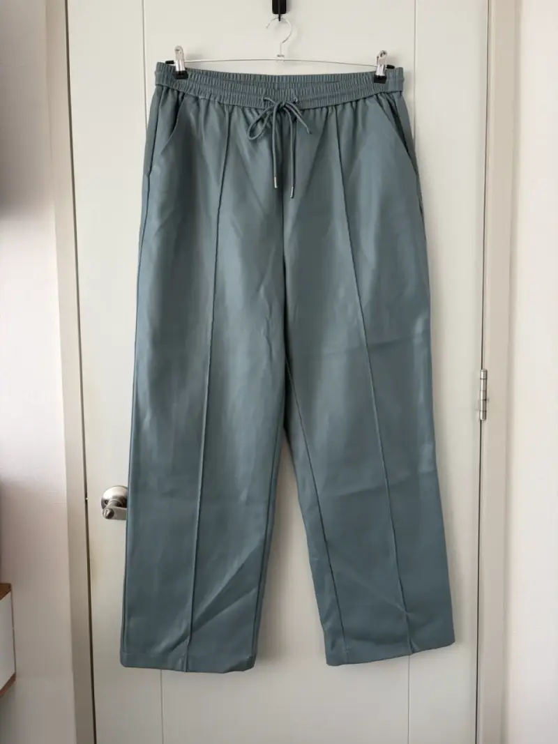 Pantalon cuero sintético gris Topshop - 1