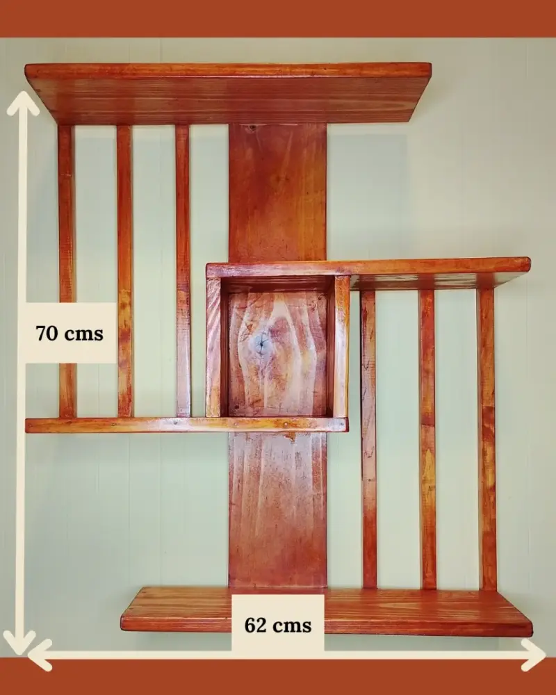 Repisa/Estantería de pared (Madera Maciza) - 2