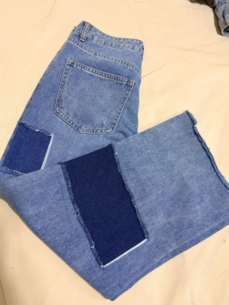 Jeans cortos de mezclilla con parches Sybilla - 2