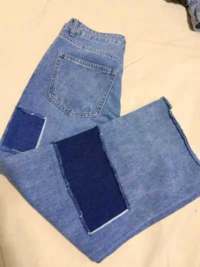 Jeans cortos de mezclilla con parches Sybilla - miniatura 2