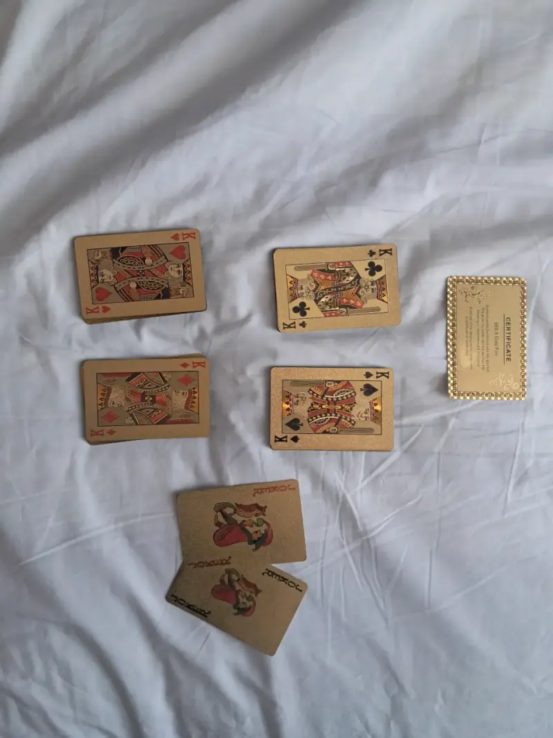 Baraja de Cartas Doradas con Certificado - 3