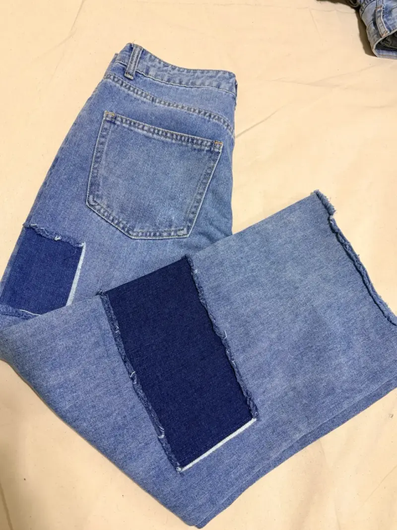 Jeans cortos de mezclilla con parches Sybilla - 5