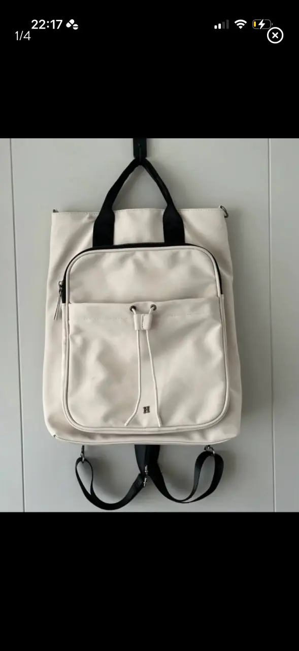 Mochila beige notebook Humana - 1