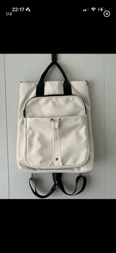 Mochila beige notebook Humana - miniatura 1