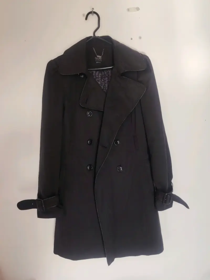 Trench Abrigo negro mujer Mossimo