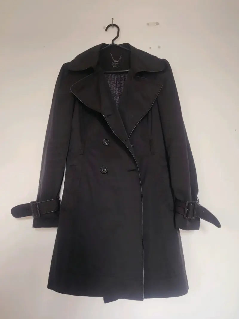 Trench Abrigo negro mujer Mossimo - 5