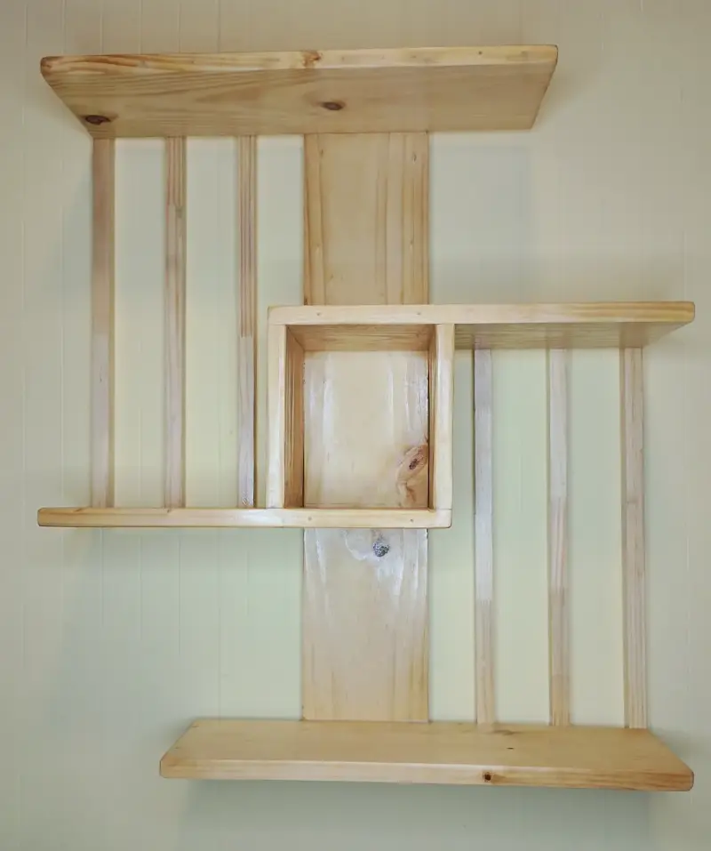 Repisa/Estantería de pared (Madera Maciza) - 2