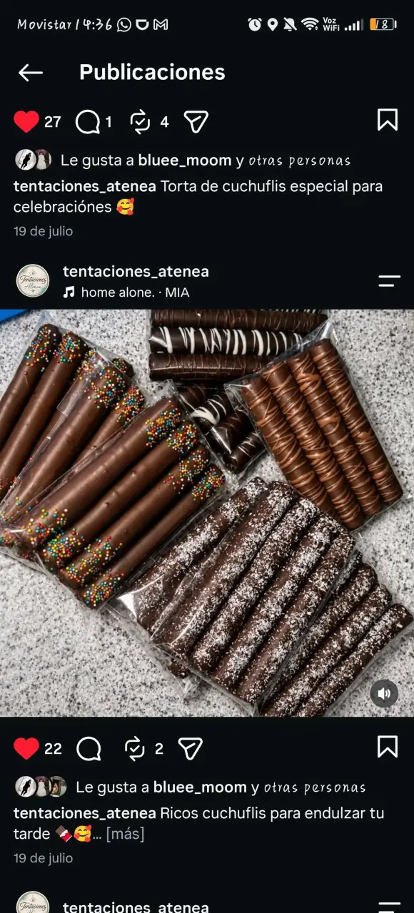 Torta de cuchuflis con chocolate y decoraciones - 1