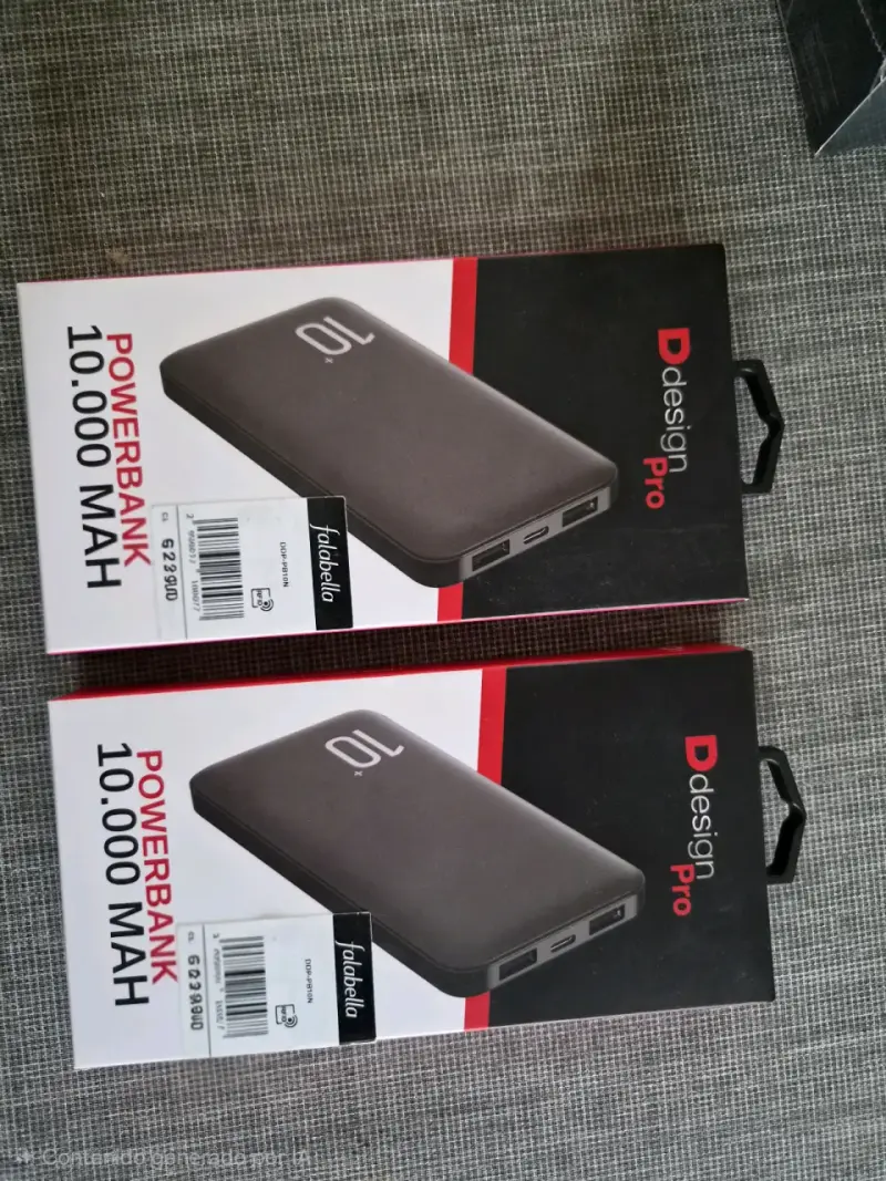 Powerbank 10000 mAh Design Pro con USB y Micro USB