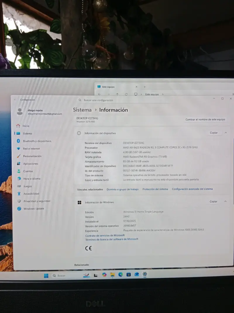 Computador All-in-One Dell con teclado y mouse - 5