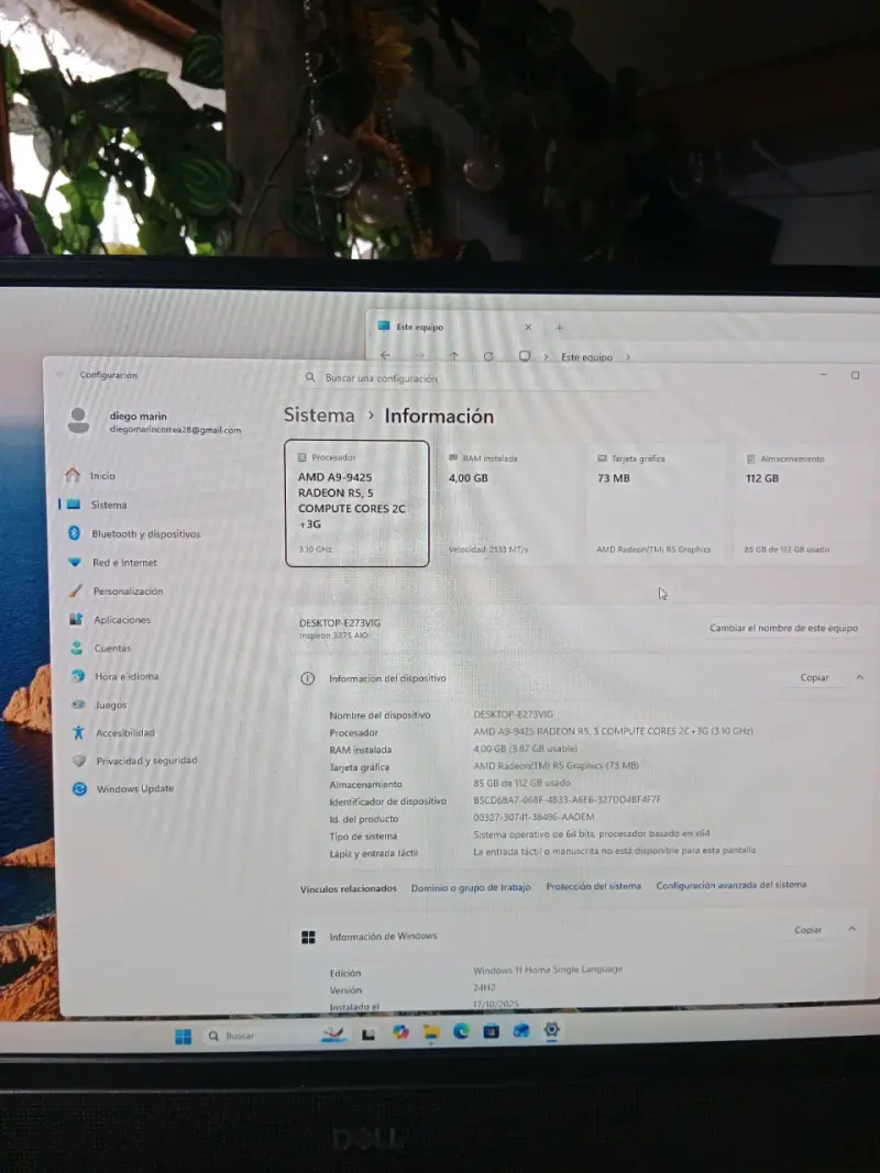 Computador All-in-One Dell con teclado y mouse - 6