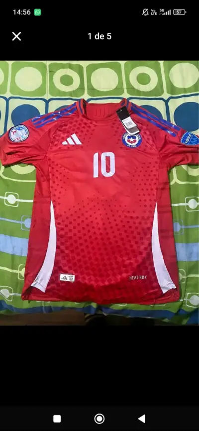 Camiseta Roja Selección Chile Adidas Alexis 10 - miniatura 1