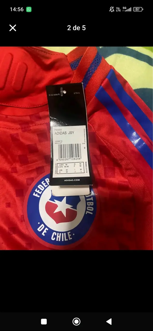 Camiseta Roja Selección Chile Adidas Alexis 10 - 2