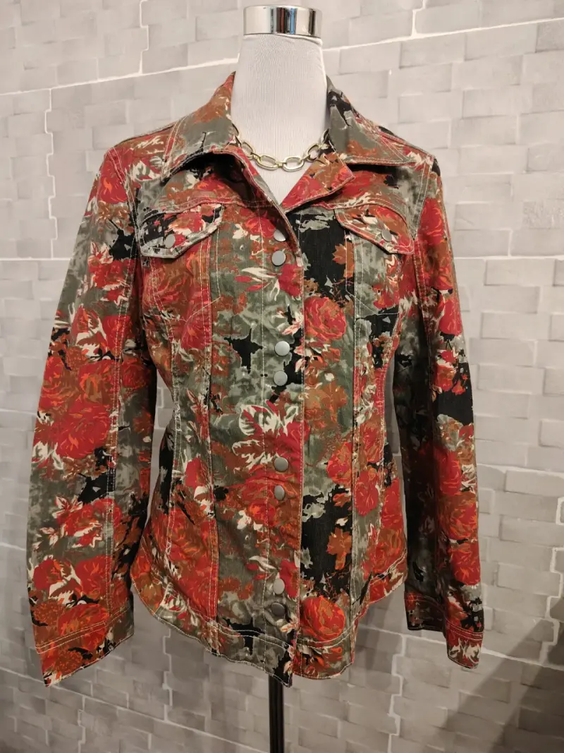 Chaqueta Y2K estampada floral Live a Little XL - 1