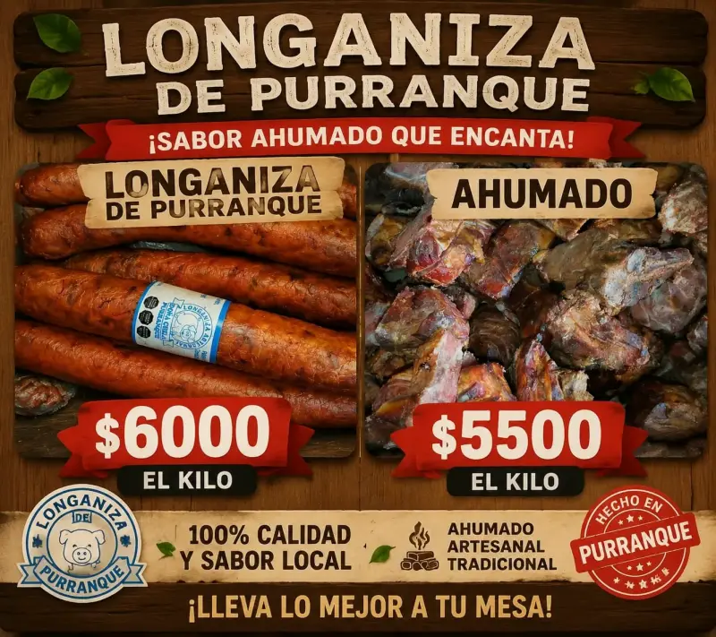 Longaniza de Purranque ahumada artesanal