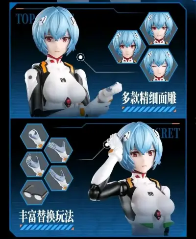 Figura de acción Evangelion Rei Ayanami - miniatura 2
