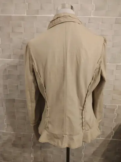 Chaqueta DKNY Y2K peplum beige - miniatura 2