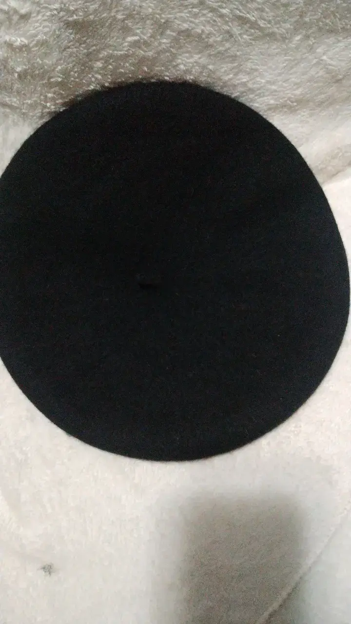 Boina clásica negra de lana - 1