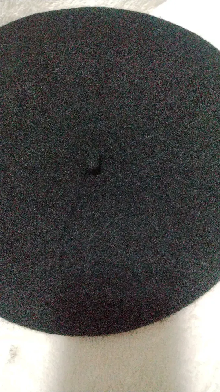 Boina clásica negra de lana - 3