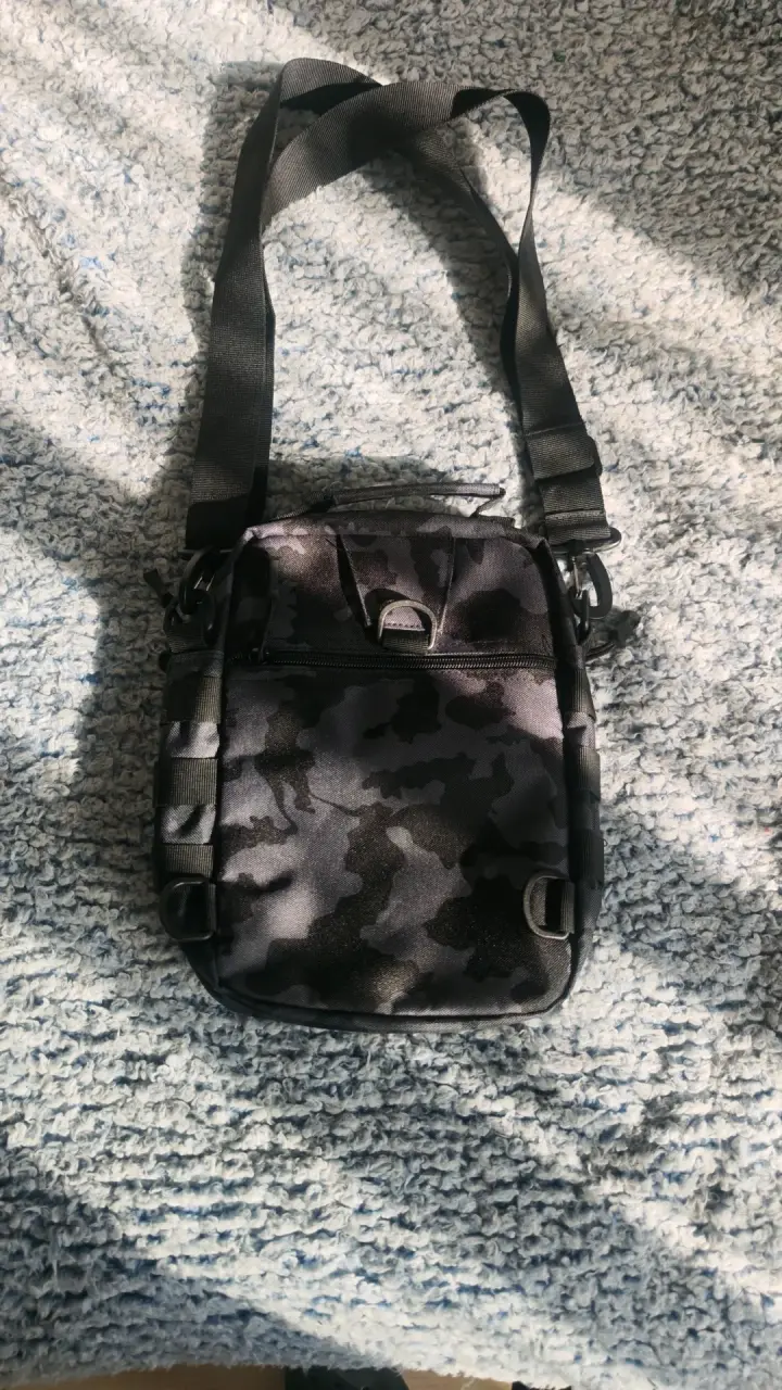 Bolso bandolera táctico camuflado Azul/Negro - 2