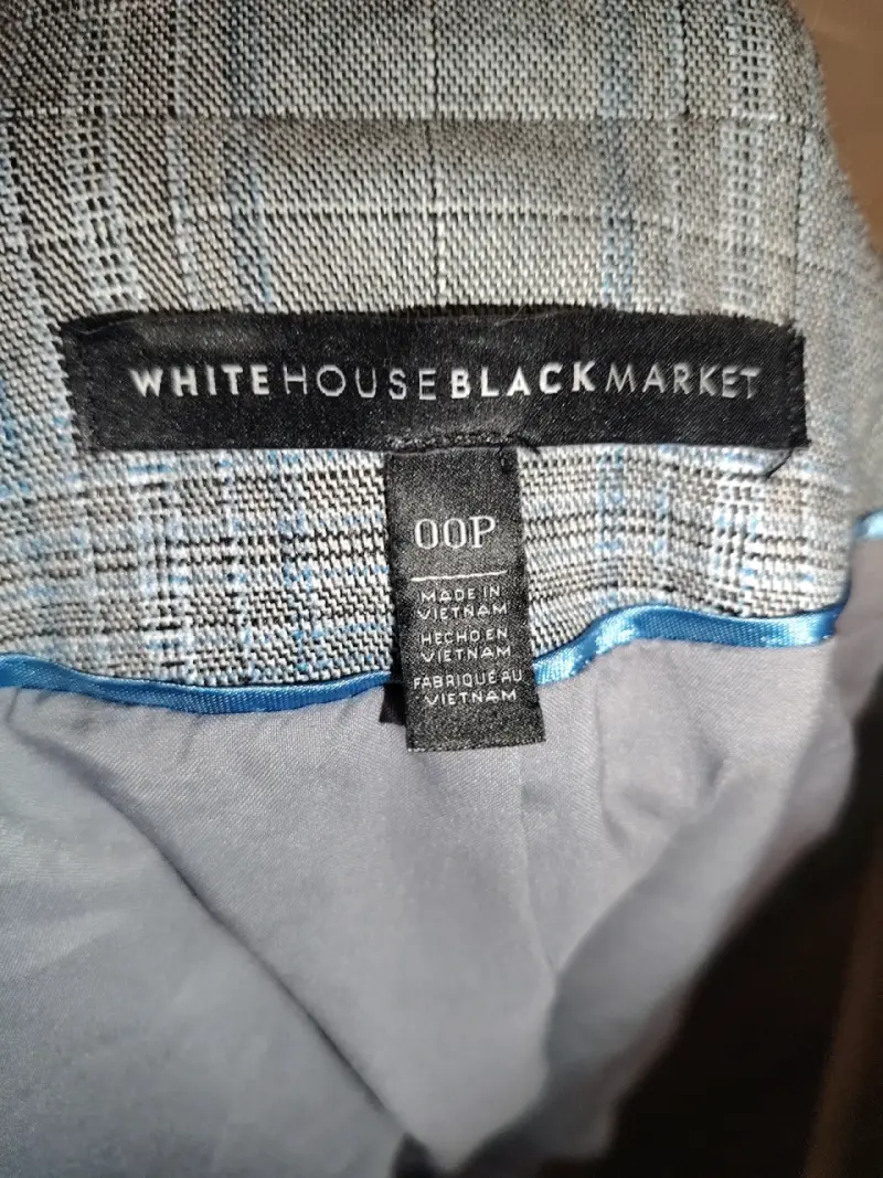 Blazer White House Black Market Cuadrillé XS - 3