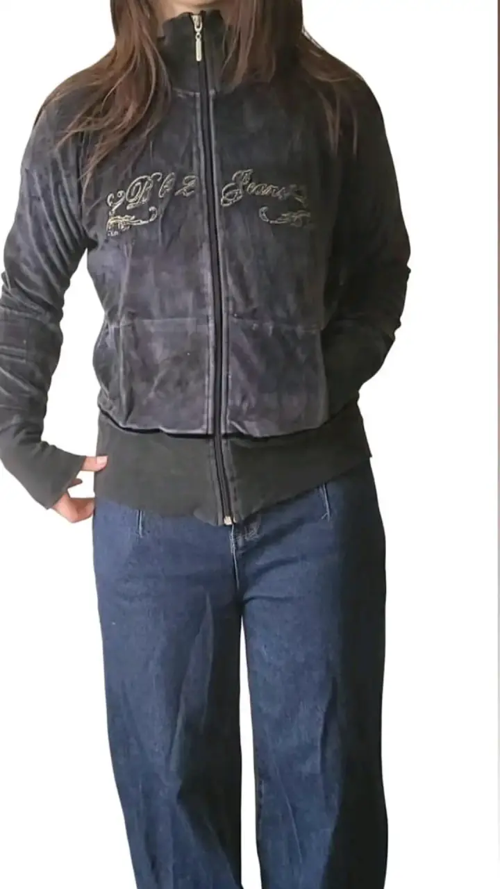 Chaqueta de terciopelo negra D&G Jeans para mujer