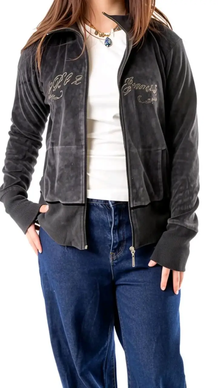 Chaqueta de terciopelo negra D&G Jeans para mujer - 2