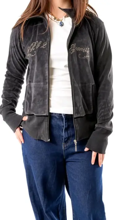 Chaqueta de terciopelo negra D&G Jeans para mujer - miniatura 2