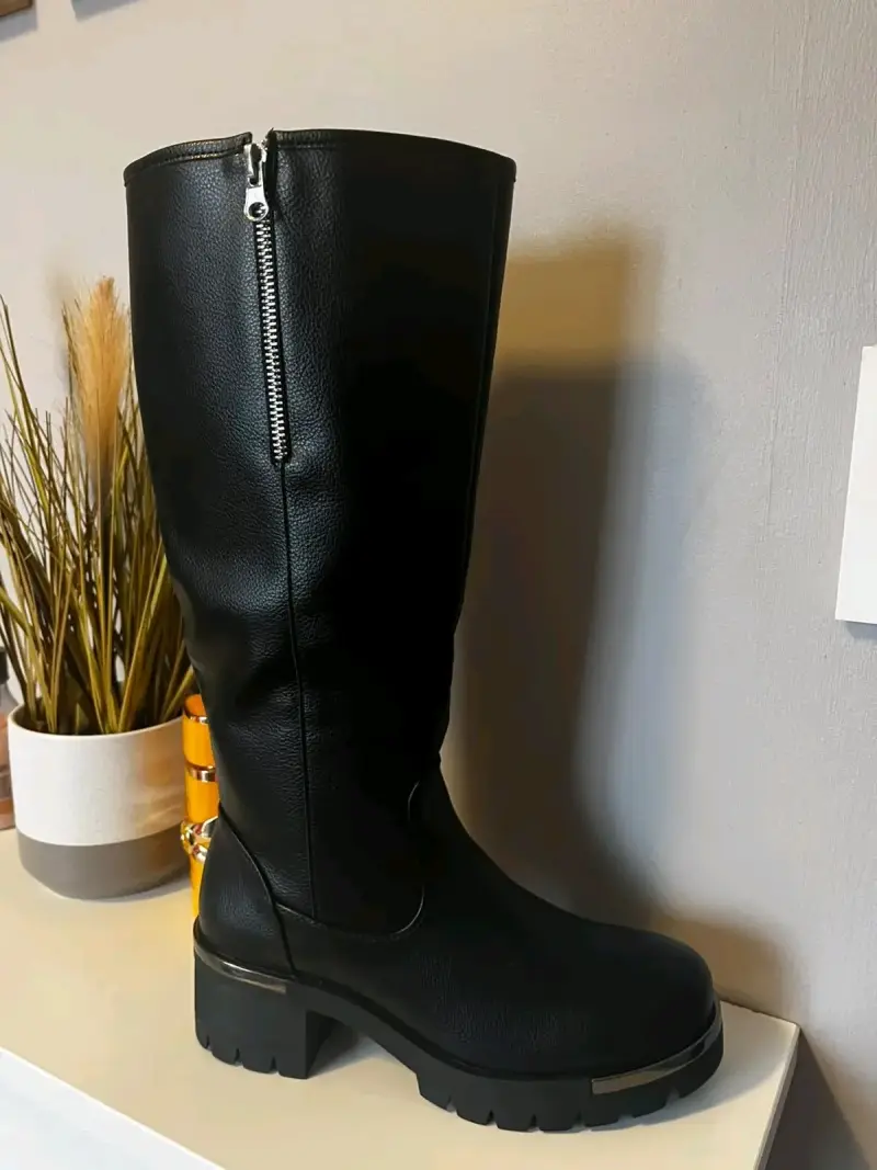 Botas negras de eco cuero - 3