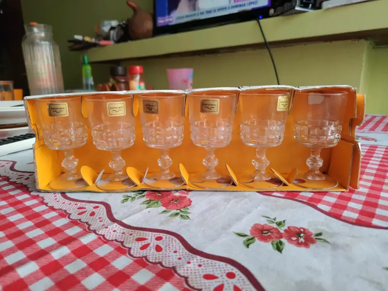 Set de 6 copas de cristal Luminarc Quadrille - 1