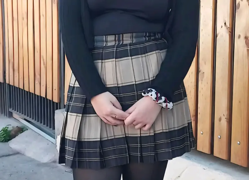 Falda a cuadros plisada - 2