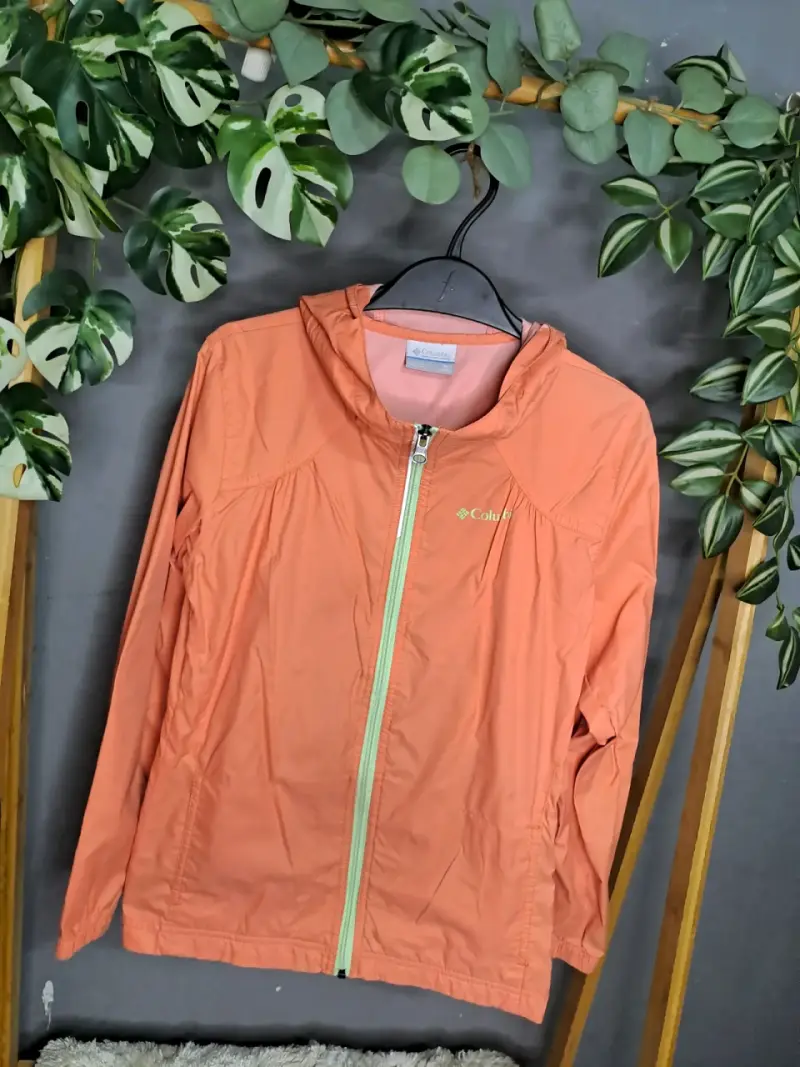 Chaqueta Columbia niña Talla 10 Naranja conCapucha
