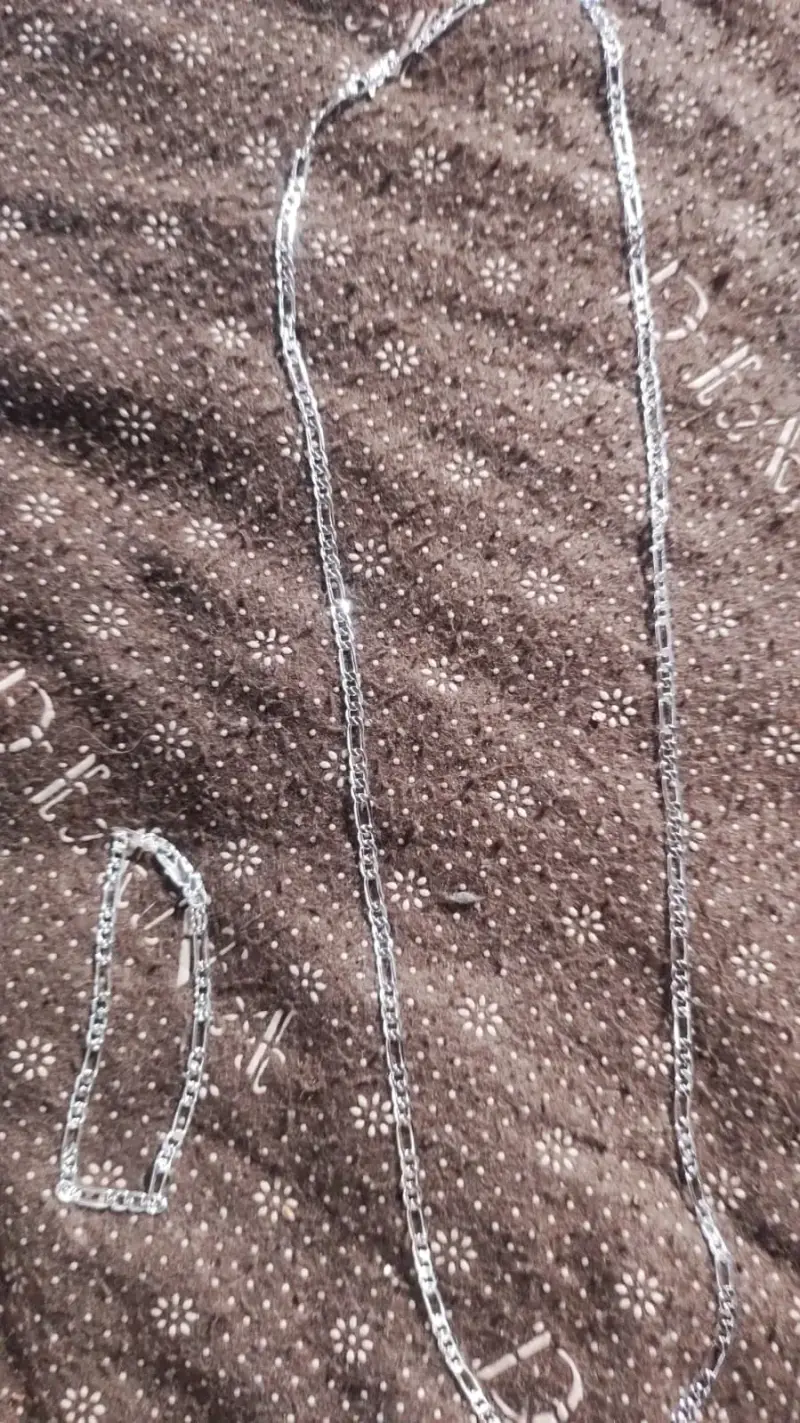 Nuevo Conjunto de cadena y pulsera de plata