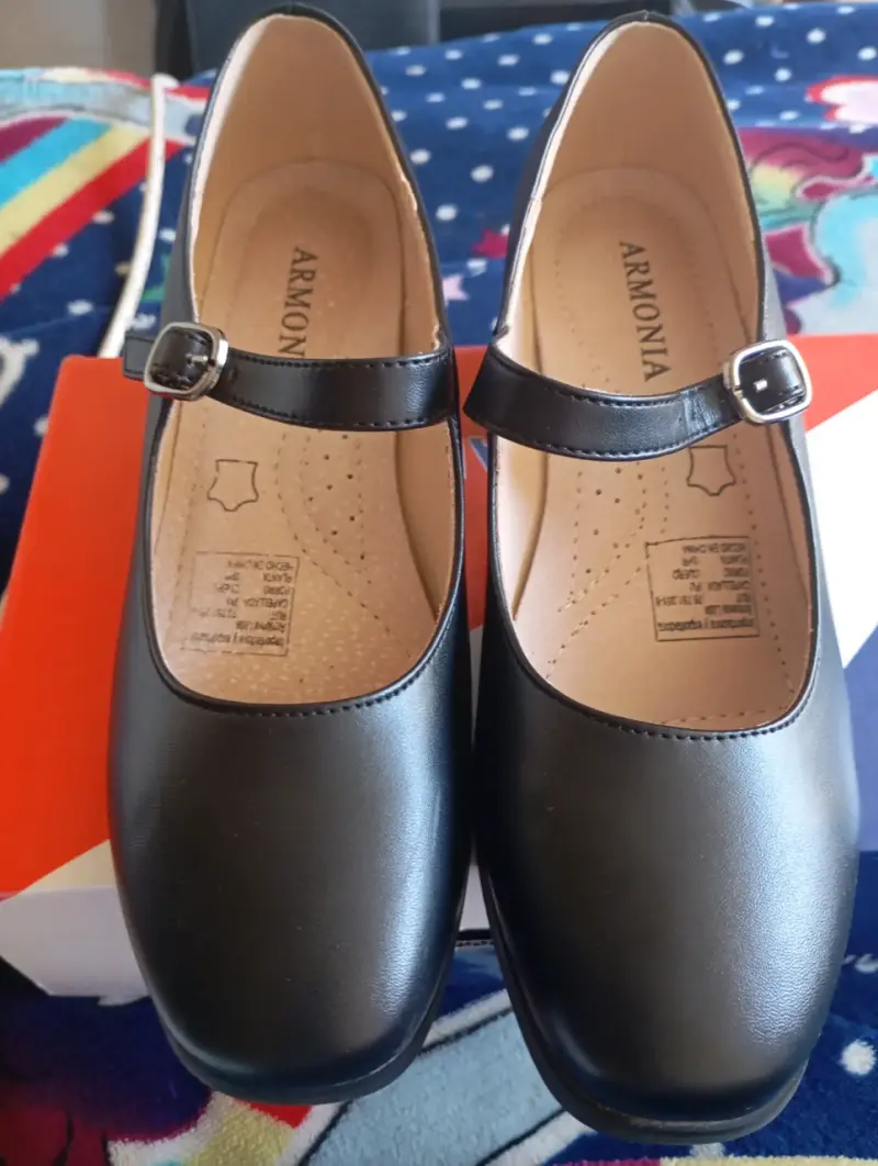 Zapatos de baile negros con hebilla para mujer - 2
