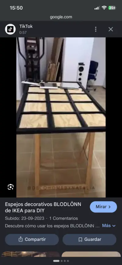 26 Espejo decorativo IKEA BLODLÖNN para DIY - miniatura 3