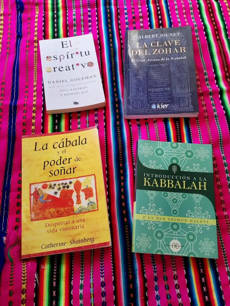 Lote de 4 libros sobre Kabbalah y creatividad